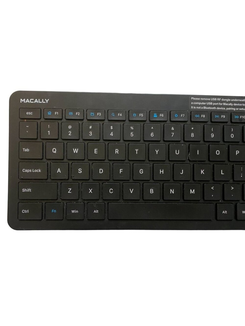 Macally Lightweight Wireless Keyboard-USB RF Dangle Underneath-Black-2.4G-GUC - Picture 2 of 9